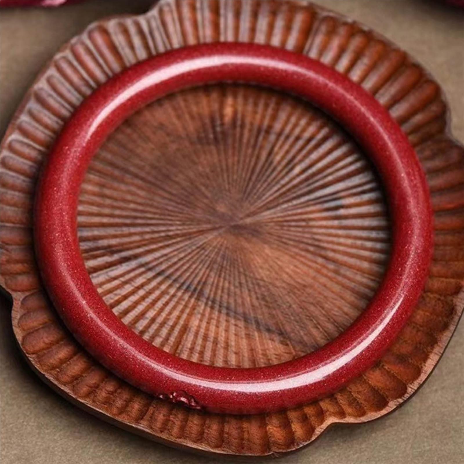 Braccialetto Feng Shui con cristalli cinabro da donna, braccialetto portafortuna con nuvole di buon auspicio, gioielli vintage con pietre naturali per la prosperità