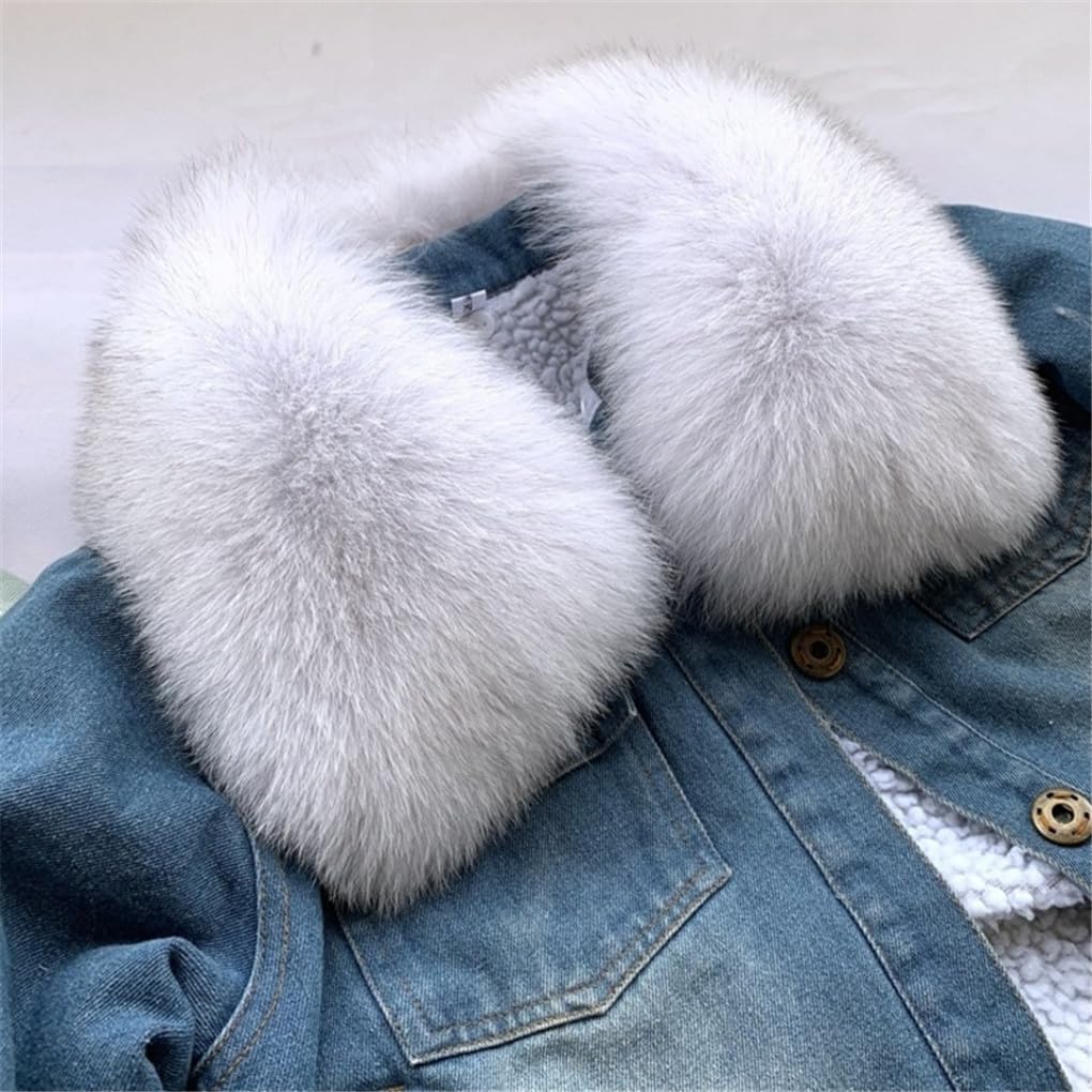 Jegsnoe Bufanda De Piel De Invierno con Cuello De Piel para Abrigo, Bufandas Cortas, Bufanda De Piel para Mujer, Bufandas Cortas con Cuello Cuadrado