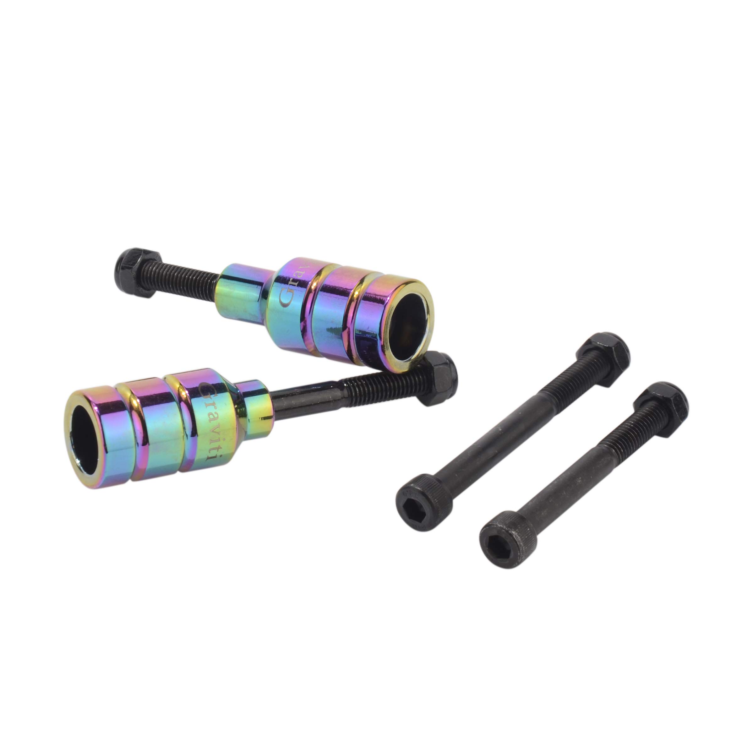 GRAVITI Pro Stunt Scooter Pegs CNC Aluminum Pegs with 4 Strong Axle Hardware for Kick Stunt