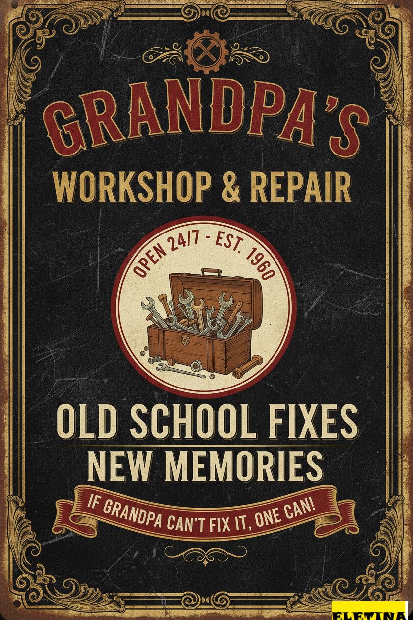 Personalized Sign for Man Cave Vintage Retro Rustic Metal Tin Wall Decor, 8x12 Inch Wall Art Basement Garage Warehouse Gifts Private Property Decorative