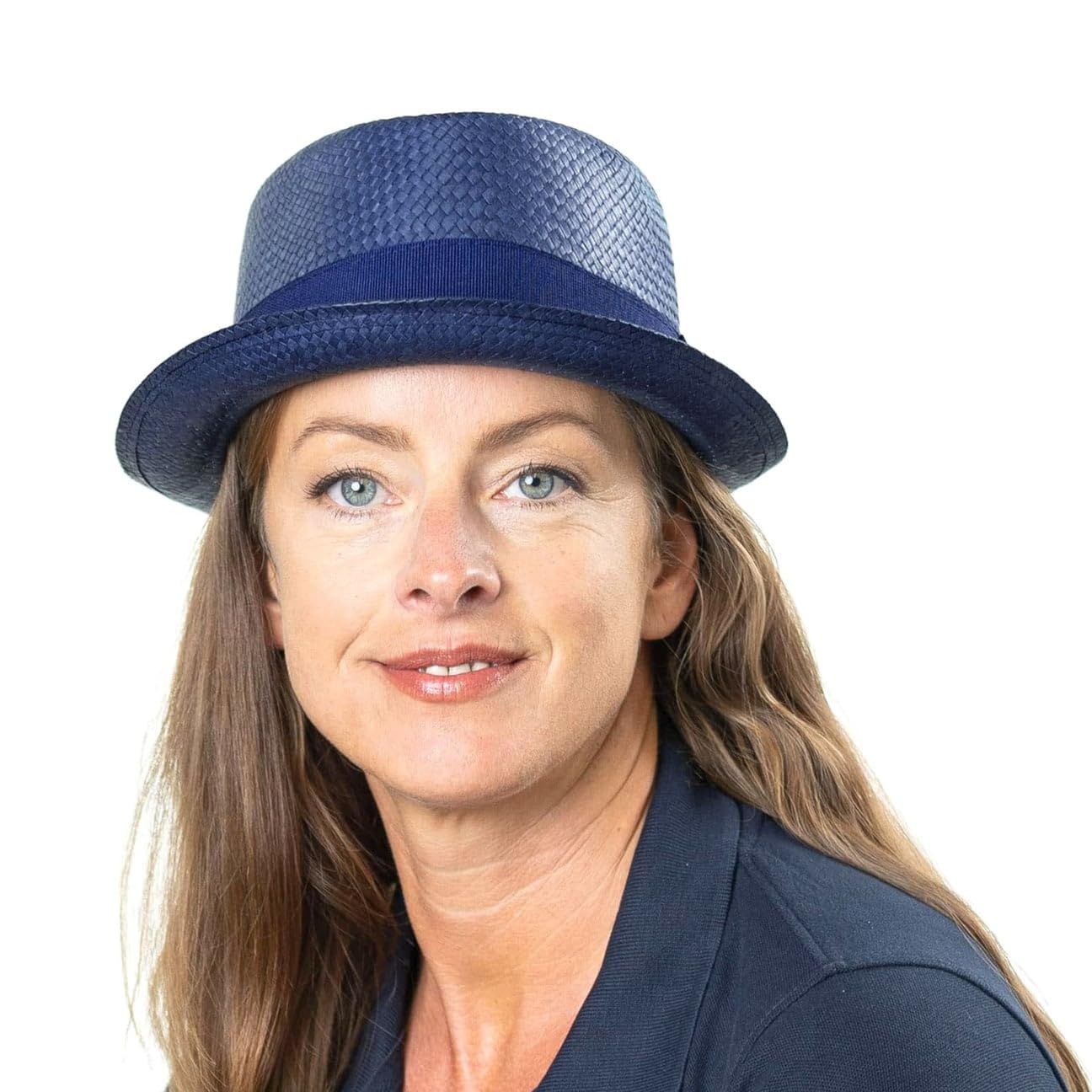 Lipodo Chapeau en Paille Uni Colour Pork Pie Femme/Homme - Made in Italy D'Ete de Soleil avec Ruban Gros Grain Printemps-ete Ete