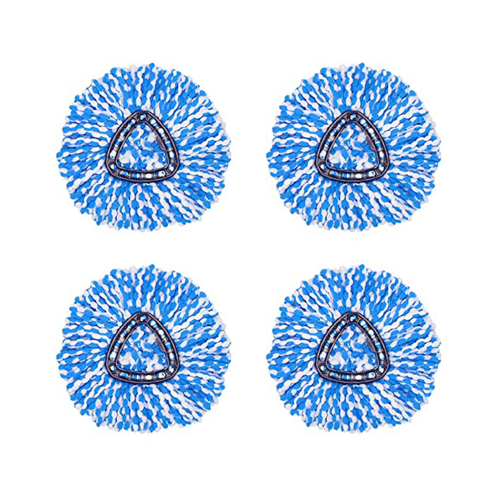 LuckyLee4 Pack Microfiber Spin Mop Replacement Head for O-Cedar Triangle Spin Mop，Easy Rinse Cleaning