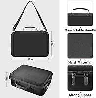 Vista 4 de Carrying Case Compatible with Oculus Quest 2 for Meta Advanced All-in-One Virtual Reality Headset Touch Controllers Elite Strap VR2 Accessories with