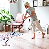 Vista 4 de Paquete de 5 cabezales de repuesto para trapeador giratorio, repuestos de trapeador de microfibra, cabezales de repuesto seguros para todos