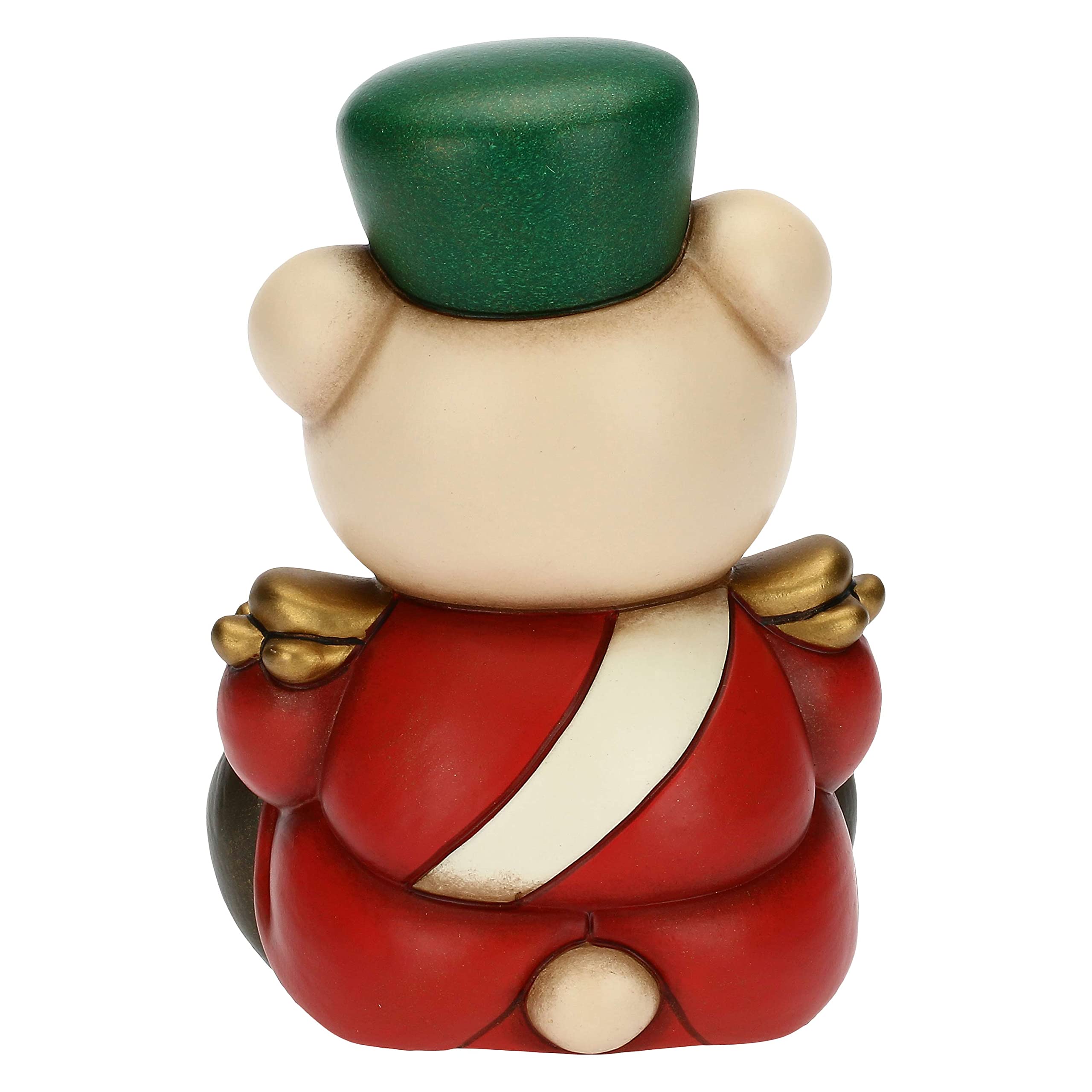 Soprammobile Natalizio Teddy Schiaccianoci In Ceramica Handmade - Regalo Natale 2022 - Foto 2