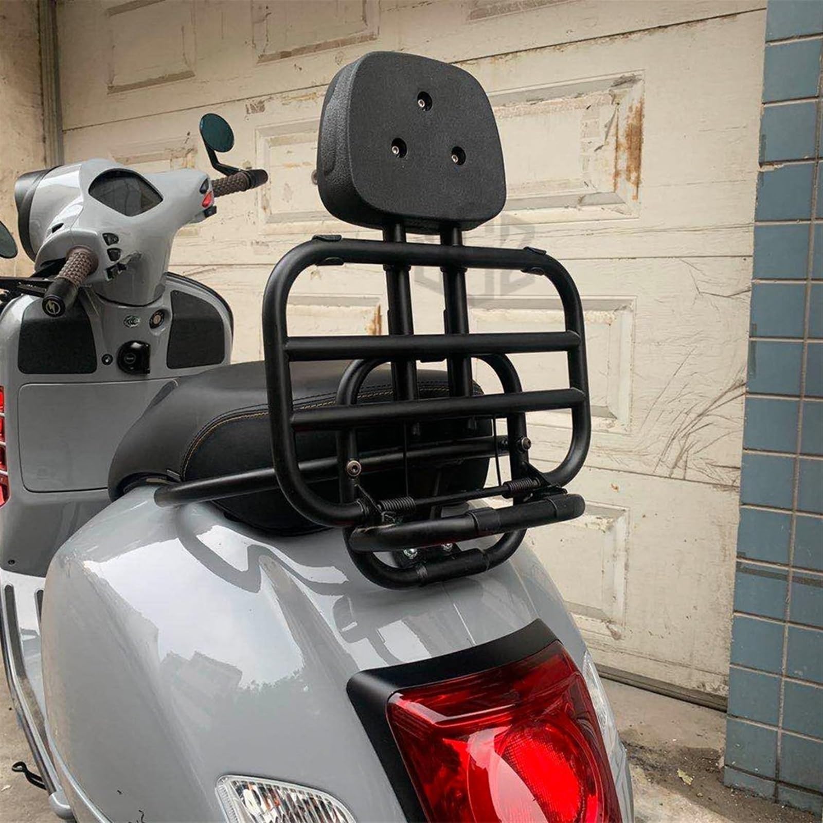 Supporto Per Portapacchi Posteriore Per Schienale Passeggero Per Moto Per VESPA GTV GTS 250 300 2013-2019 2020 modifica(Nero)