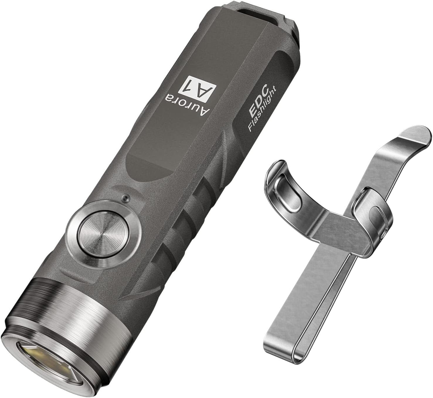 A1 Gen 4 Compact Pocket EDC Keychain Flashlight Rechargeable, 650 Lumens-2500cd Bright Outdoor Mini Keychain Light for Everyday Carry, Hiking and Emergencies (Grey)