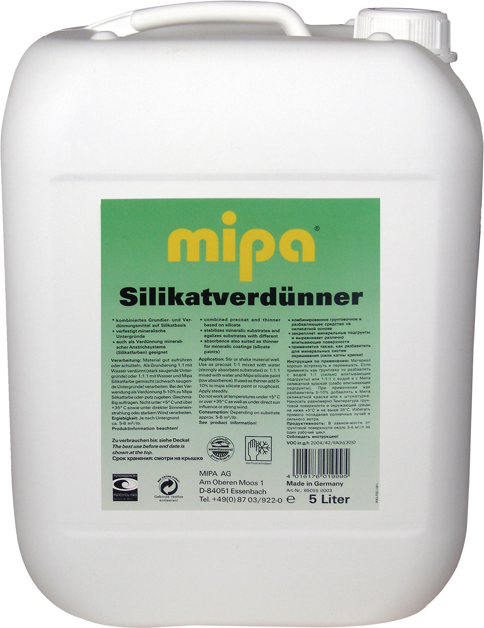 MIPA Silikatverdünner 5 Liter weiß-transparent