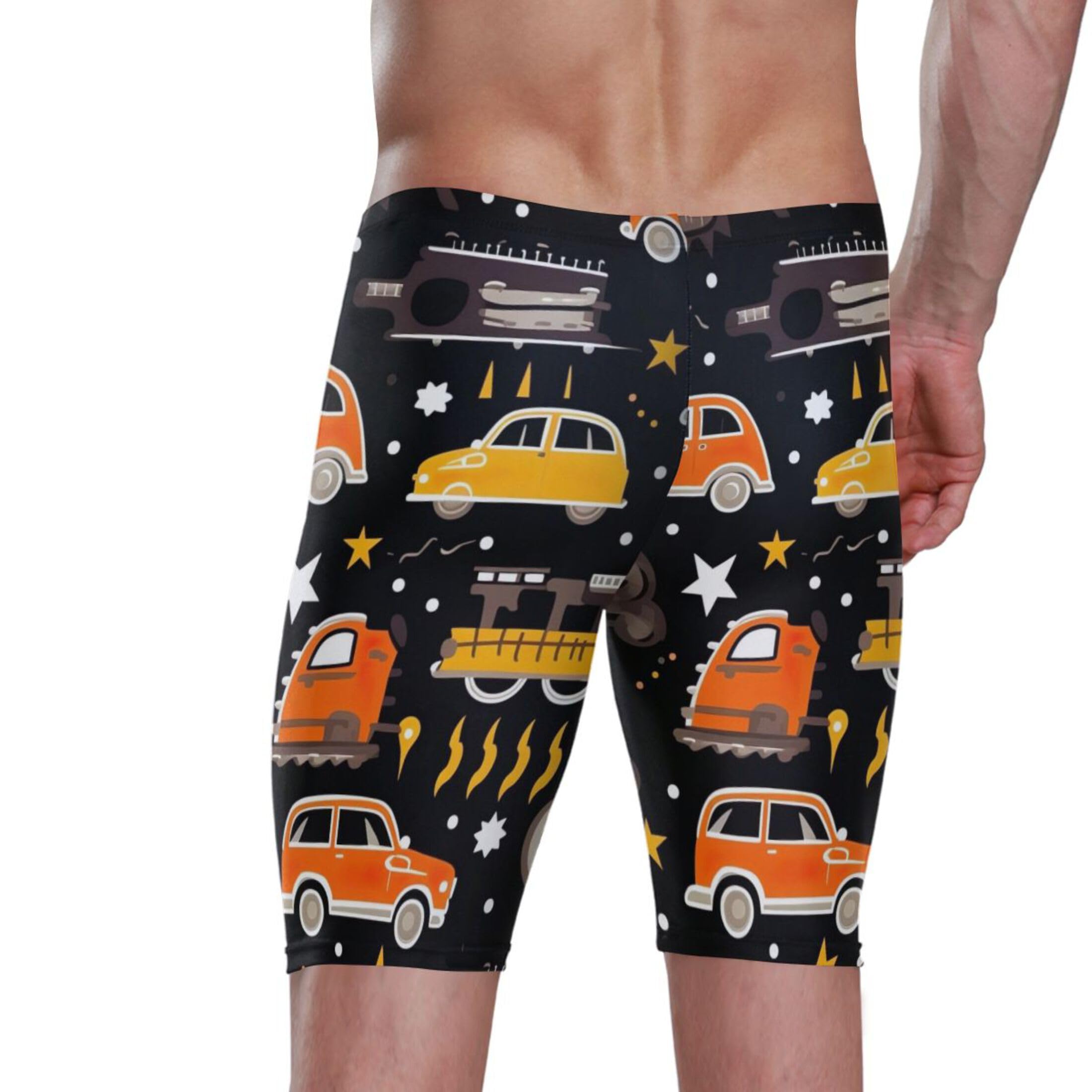 UMIRIKO Toy Car Taxi Swim Jammers Swimsuit for Men XXL B0400254