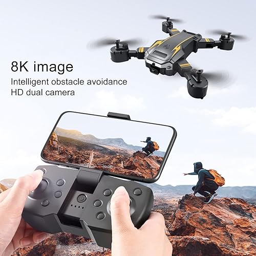 Miniatura 3 de Drones plegables portátiles, cámara única de 8K, juguetes de aviones de control remoto, fotografía aérea aeronave, inteligente para evitar