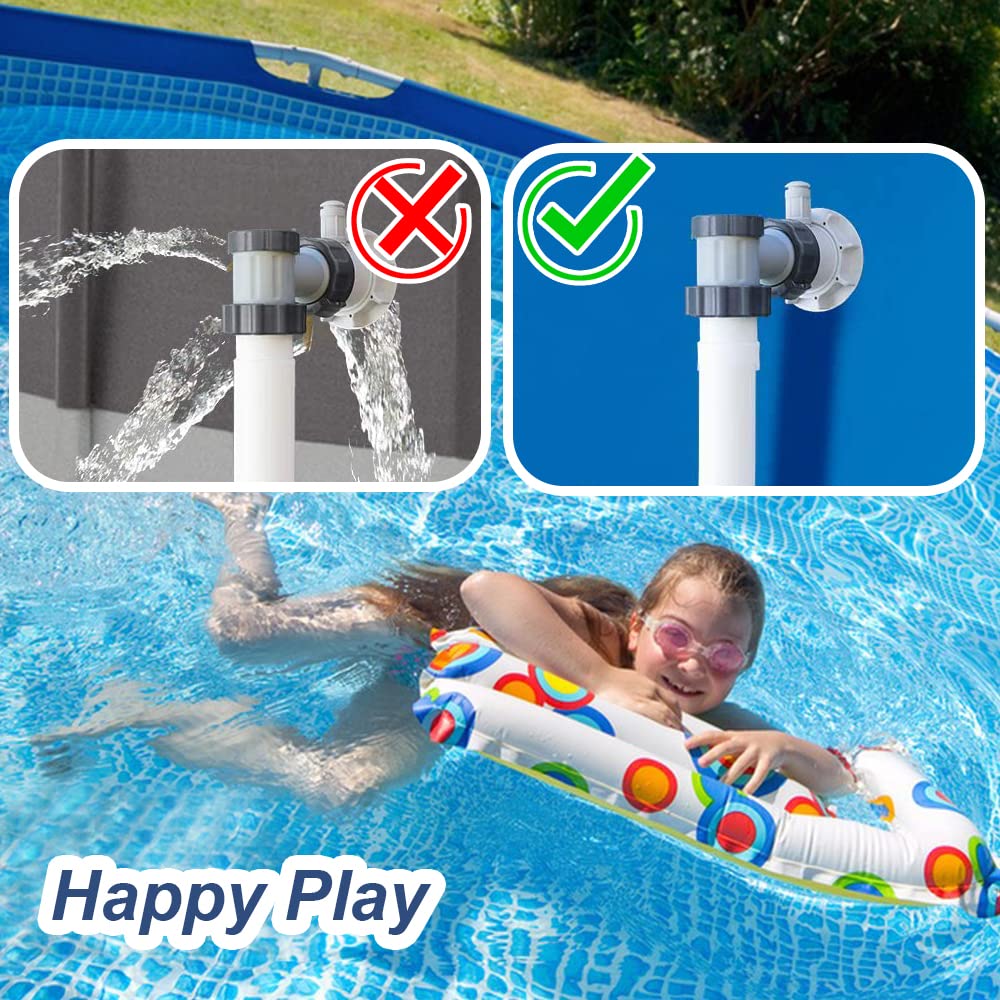 Kit di conversione per tubo flessibile per piscina 4560, compatibile con pompa filtro per piscina Intex, adattatore per tubo flessibile per piscine Intex, kit di conversione da 40 mm a 1 1/2 YMYNY