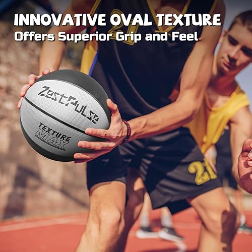 Miniatura 3 de Ultra Grip - Baloncesto tamaño 7, piel compuesta que absorbe la humedad, pelota de baloncesto de 29.5 pulgadas para jugar en interiores y exteriores