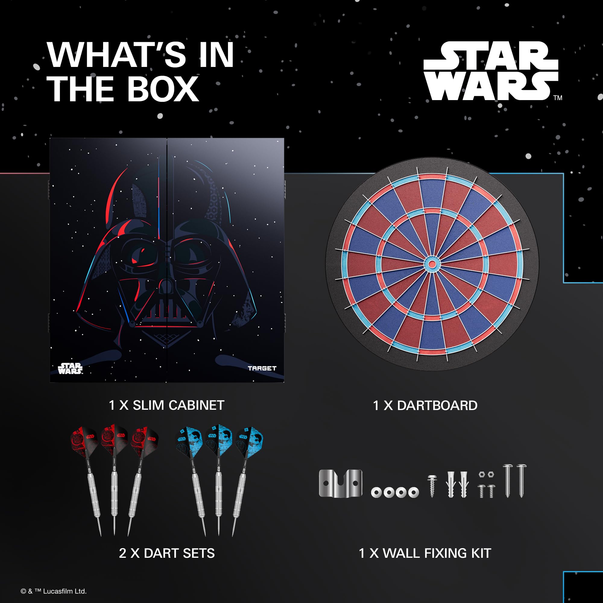 Target Darts Star Wars Light Side vs Dark Side Szafka do Darta