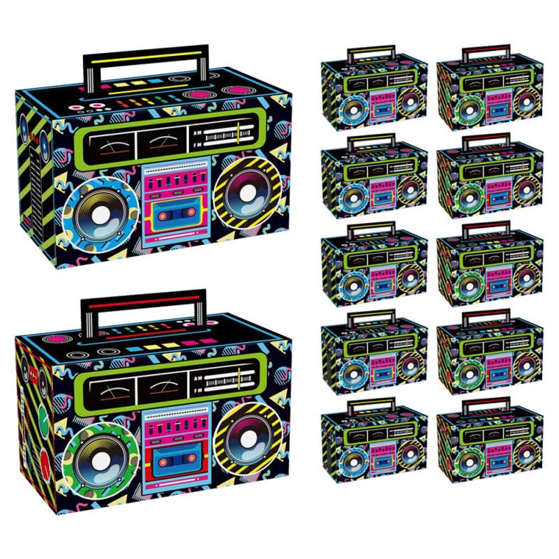 Gatuida Boîtes À Cassettes Vintage Des Années 80 Boîtes À Dragées Pour Fête 12 Pièces Boîte À Bonbons Matériau En Papier Robuste