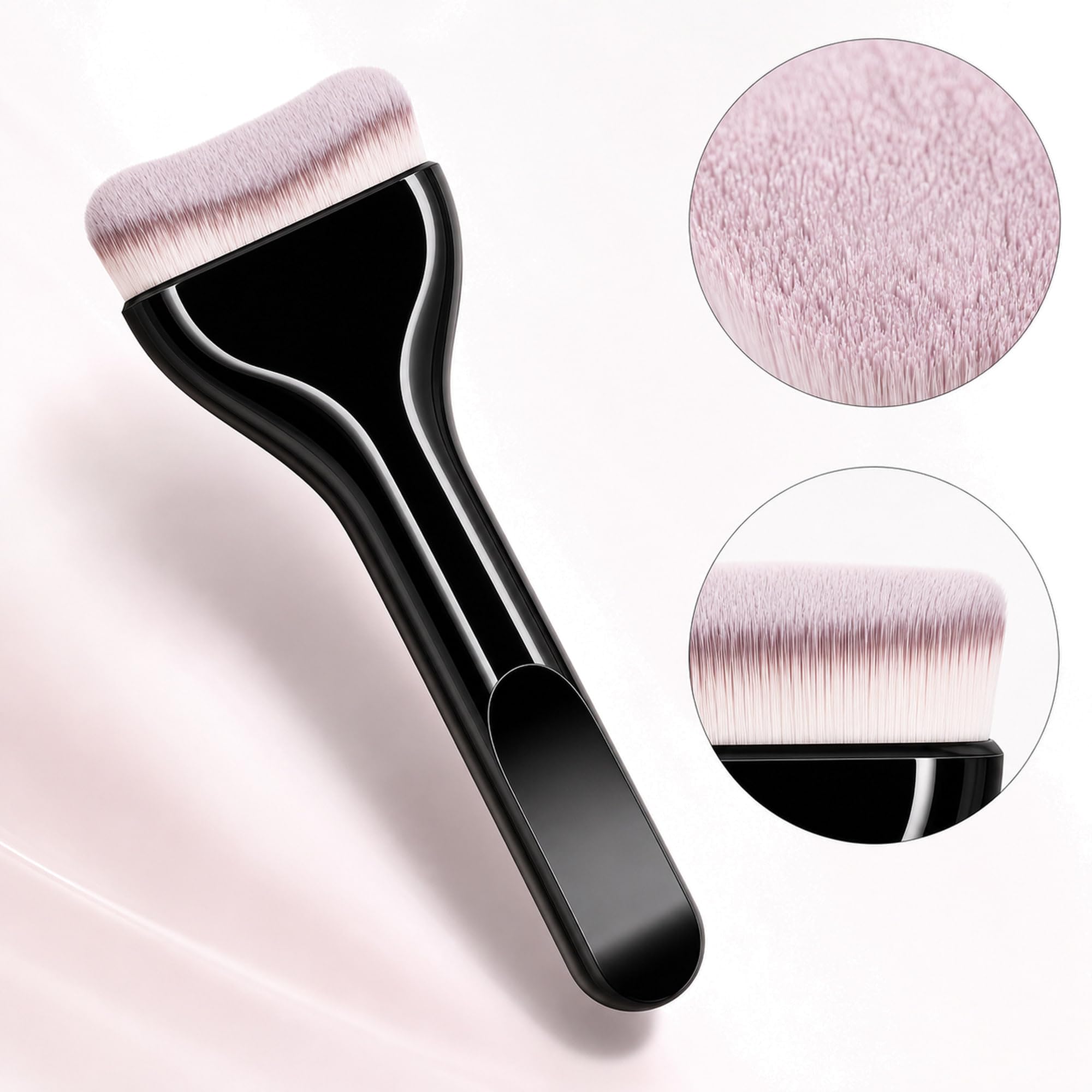 Brocha Facial Negra con Cerdas Suaves para Bases y Mascarillas Spa - imagen 2