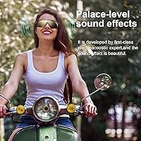 Vista 4 de Lentes inteligentes AI con lente polarizada, Bluetooth HiFi traducción de audio UV400, gafas de sol polarizadas para ciclismo, gafas de sol al aire