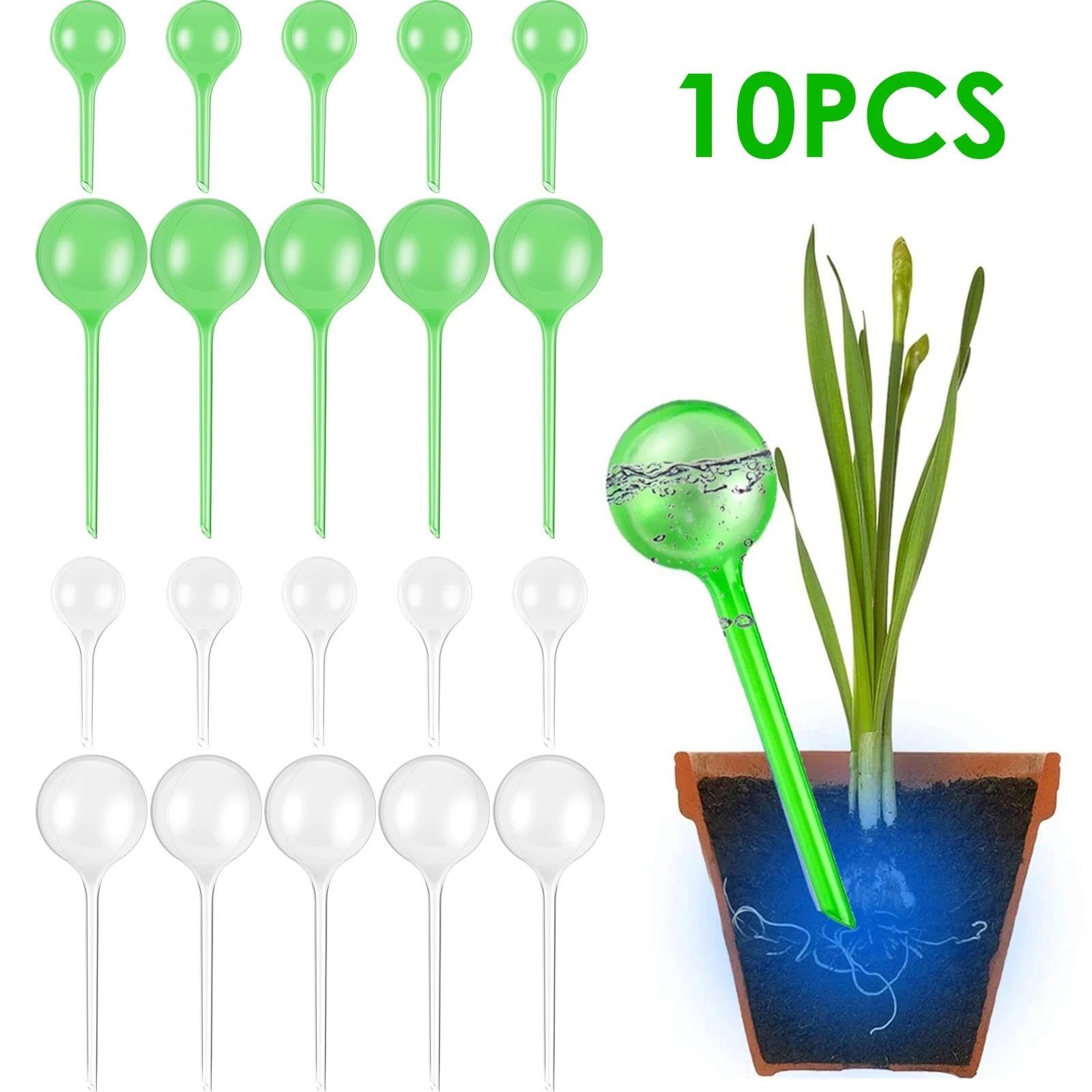Cônes pour arrosage Système d'arrosage automatique for plantes, 10 pièces, dispositif à boules, piquet d'irrigation goutte à goutte(Transparent)