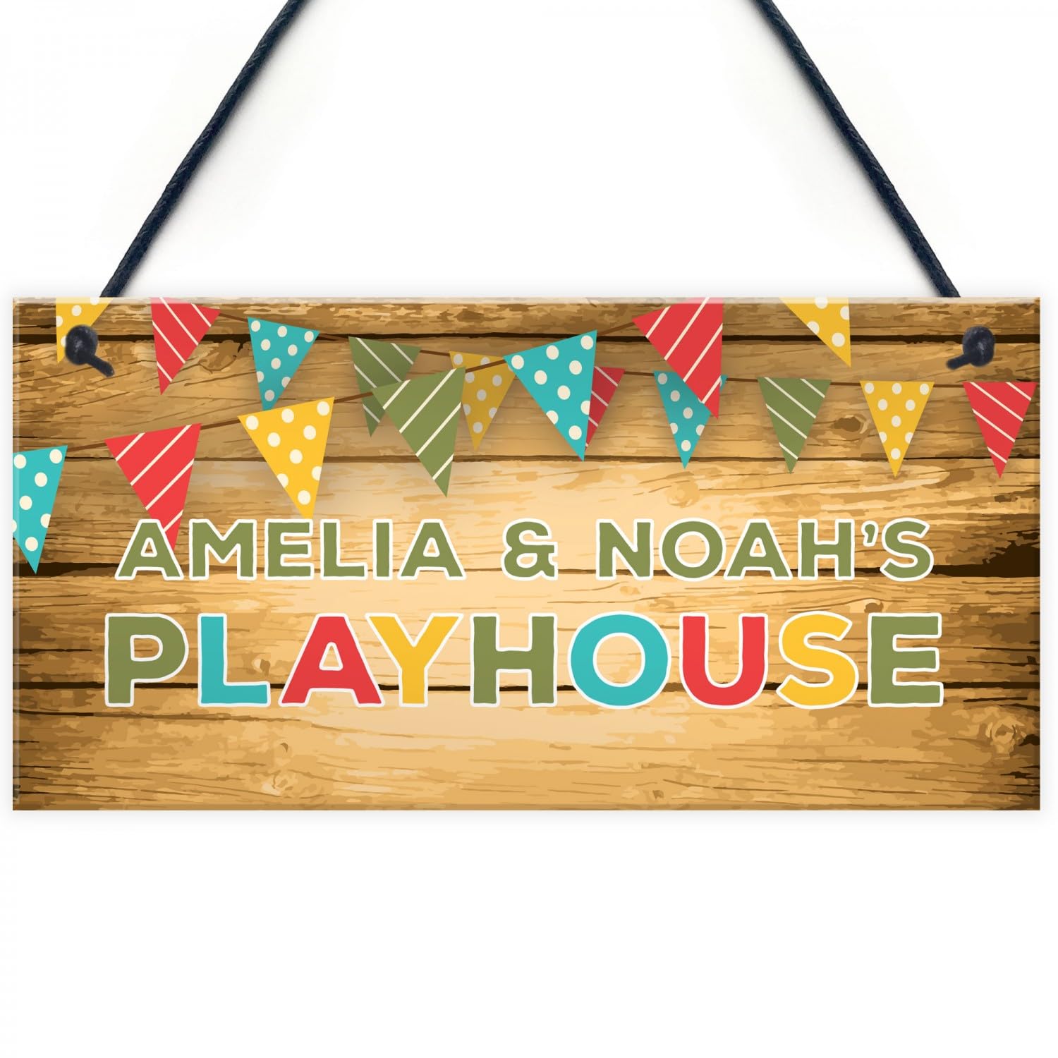 Miaomansenstore Wooden Signs Plaques Childs Playhouse Sign Personalised Garden Shed Sign Son Daughter House Decor