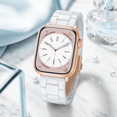 Miniatura 4 de Correa de reloj de resina ligera para Apple Watch Band de 1.772 in 1.732 in 1.654 in 1.929 in, pulsera de moda para mujeres y hombres, correa de