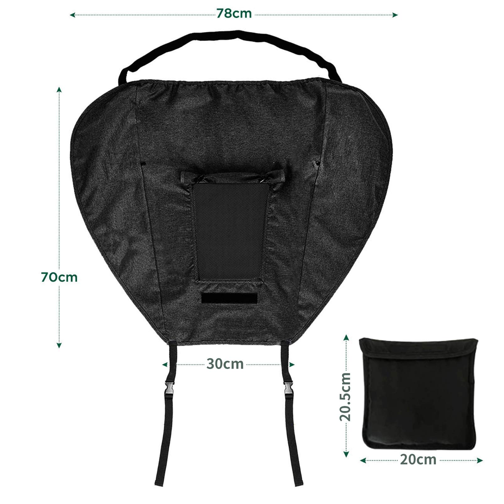 parasole per passeggino,Parasole per Carrozzina Universale Coperture,Anti-UV per Passeggini Universale,CapottinaParasole per Passeggino,Navicella - Regolabile (Nero)