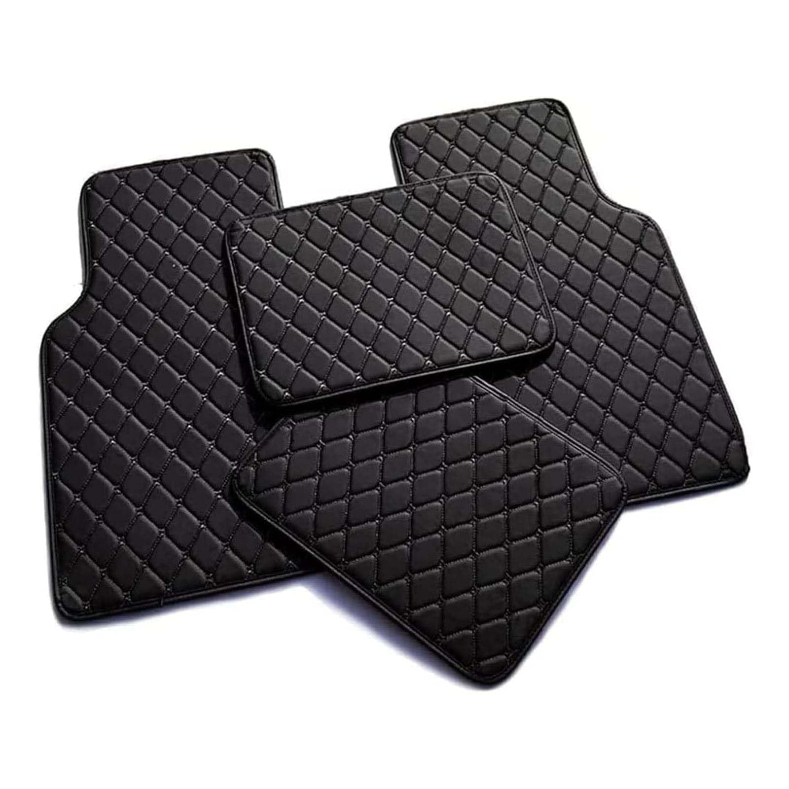 KGOWSTGBD Car Mats for Kia EV6|Sportage|Ceed XCeed |Sorento |NIRO |Soul |Stinger|Rio 2018-2025, Tailored Leather Car Floor Mats, Luxury Diamond Stitching Waterproof All Weather Car Carpets, 4PCS,B