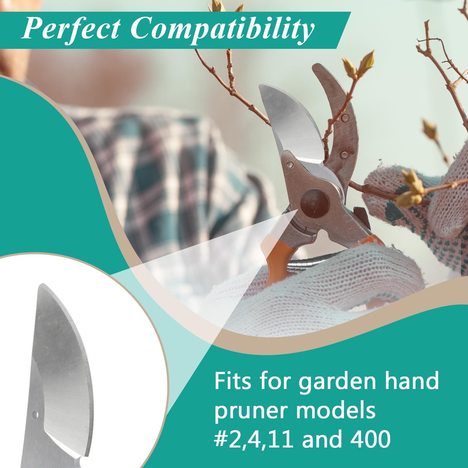Hand Pruner Replacement Kit - Includes Blades, Spring & Adjustment Key For Pruner Models 2, 4, And 11
