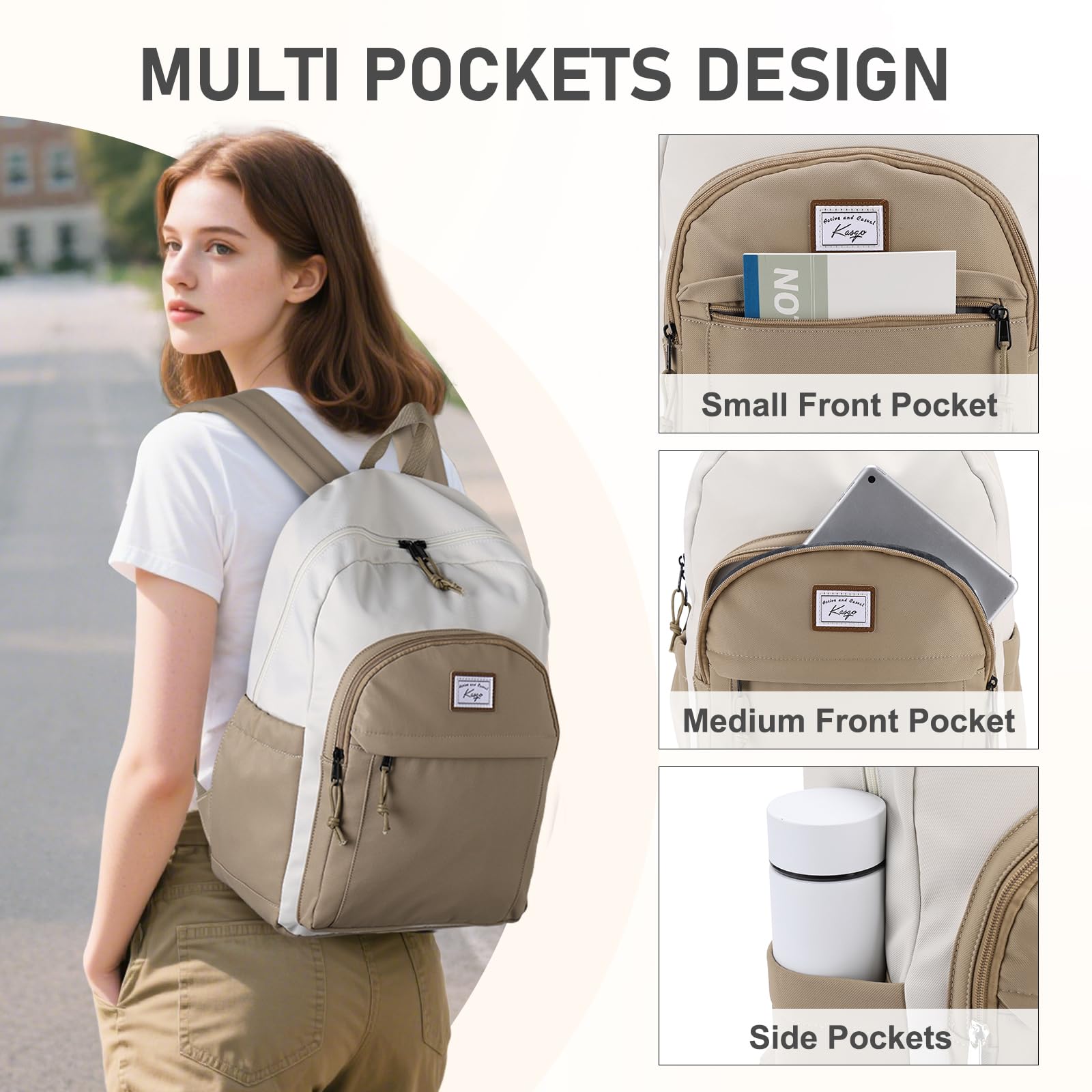 Kasqo Mochila escolar, mochila de escuela secundaria para adolescentes, niñas, niños, mochila escolar, casual, para mujeres y hombres, mochila para viajes universitarios