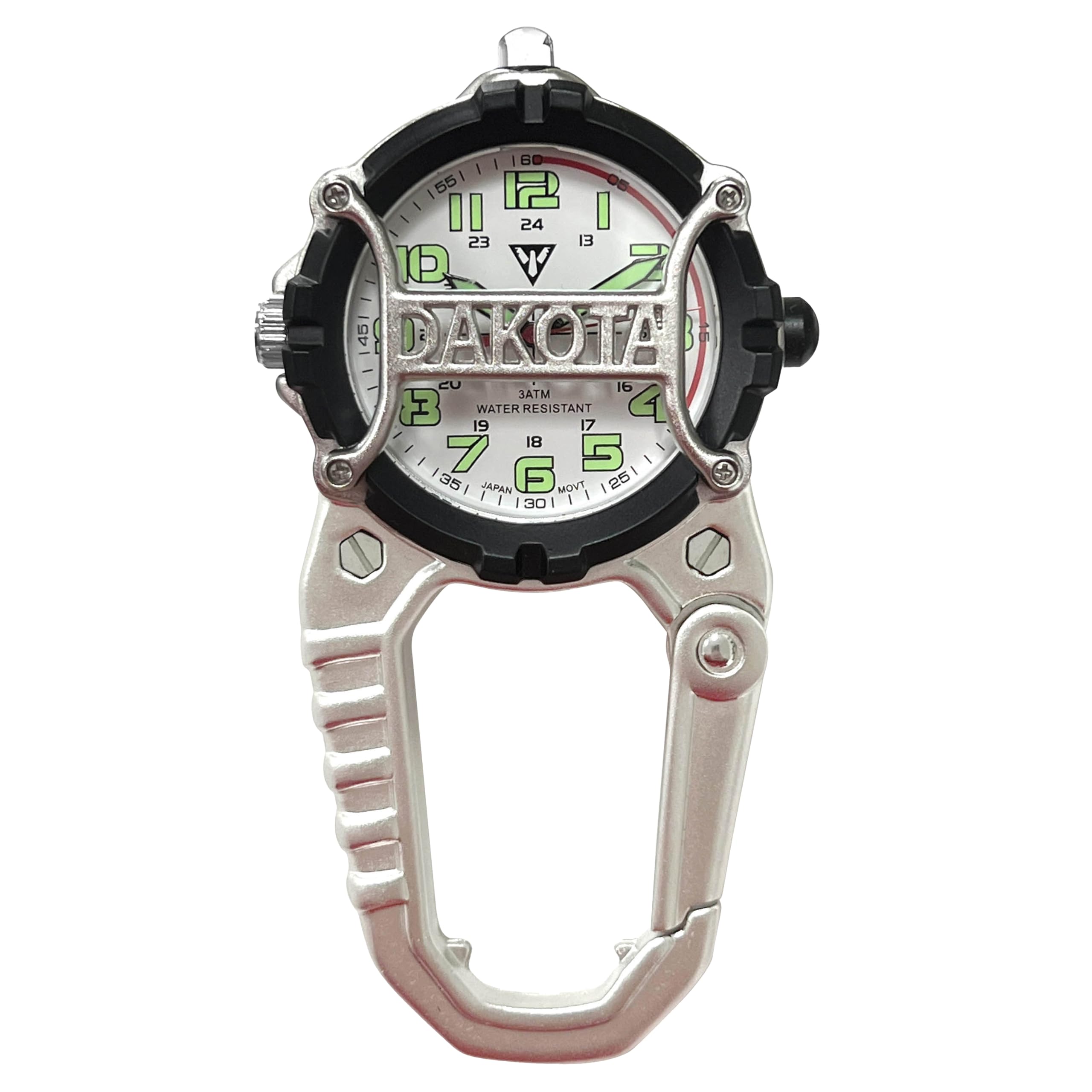 Dakota Cage Clip, Premium Durability Outdoor Gifts for Men, Use for Field and Work, Quality Pocket Watch, Fob Tactical Watch with LED Flashlight, Dial Protector