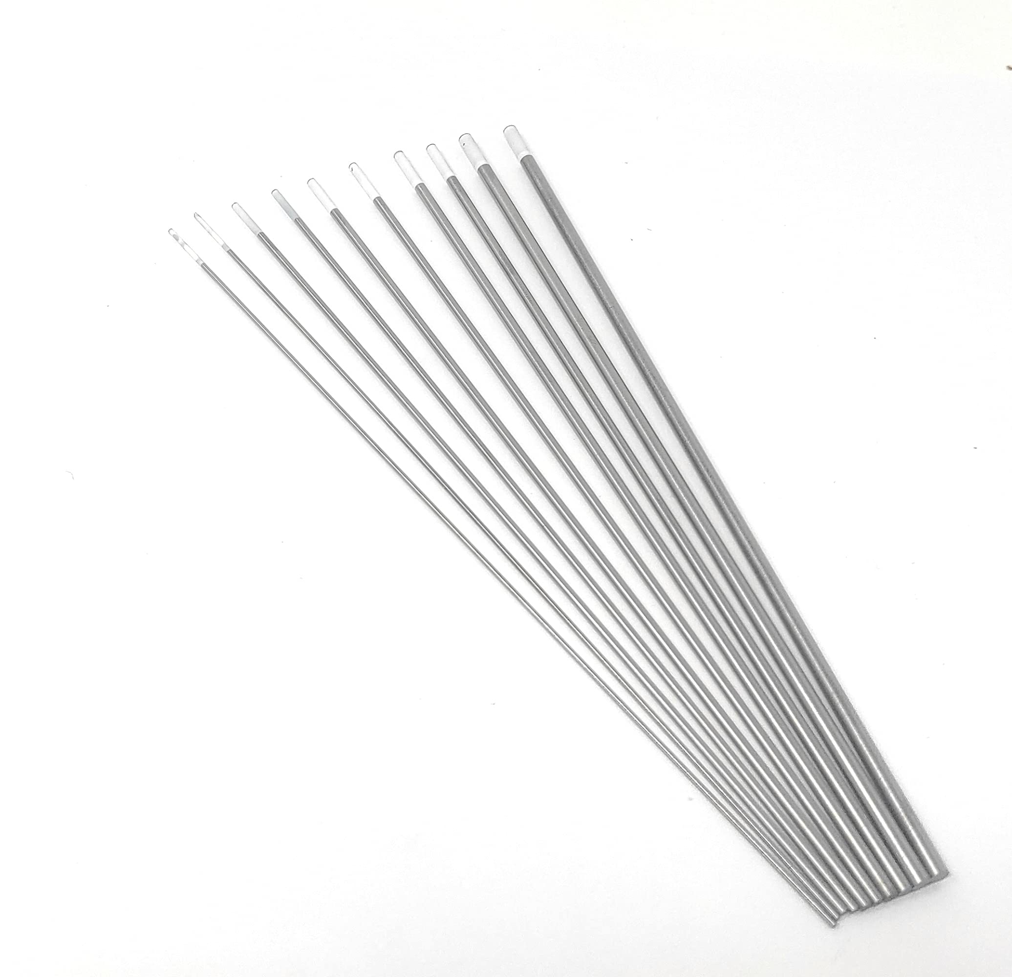 ELCAN Tungstenos soldadura TIG Zirconio 0.8% Blanco AZ8 profesional, electrodos soldadura para torcha TIG de 1,0 1,6 2,0 2,4 3,2 mm, 10 unidades - Dimensiones: 1,0/1,6/2,0/2,4/3,2 x 175 mm