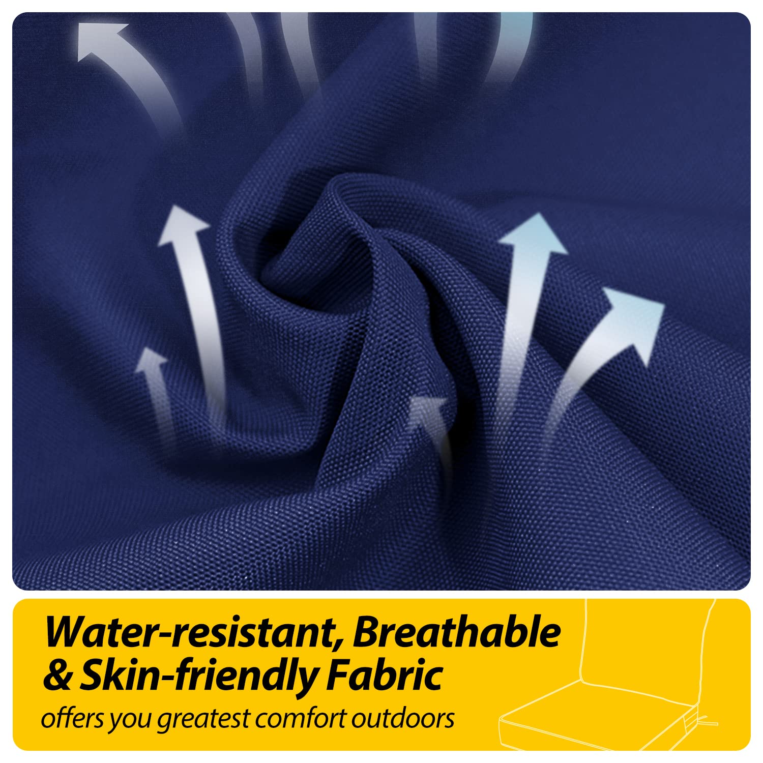 AAAAAcessories Outdoor Cushion Covers for Patio Furniture, Water