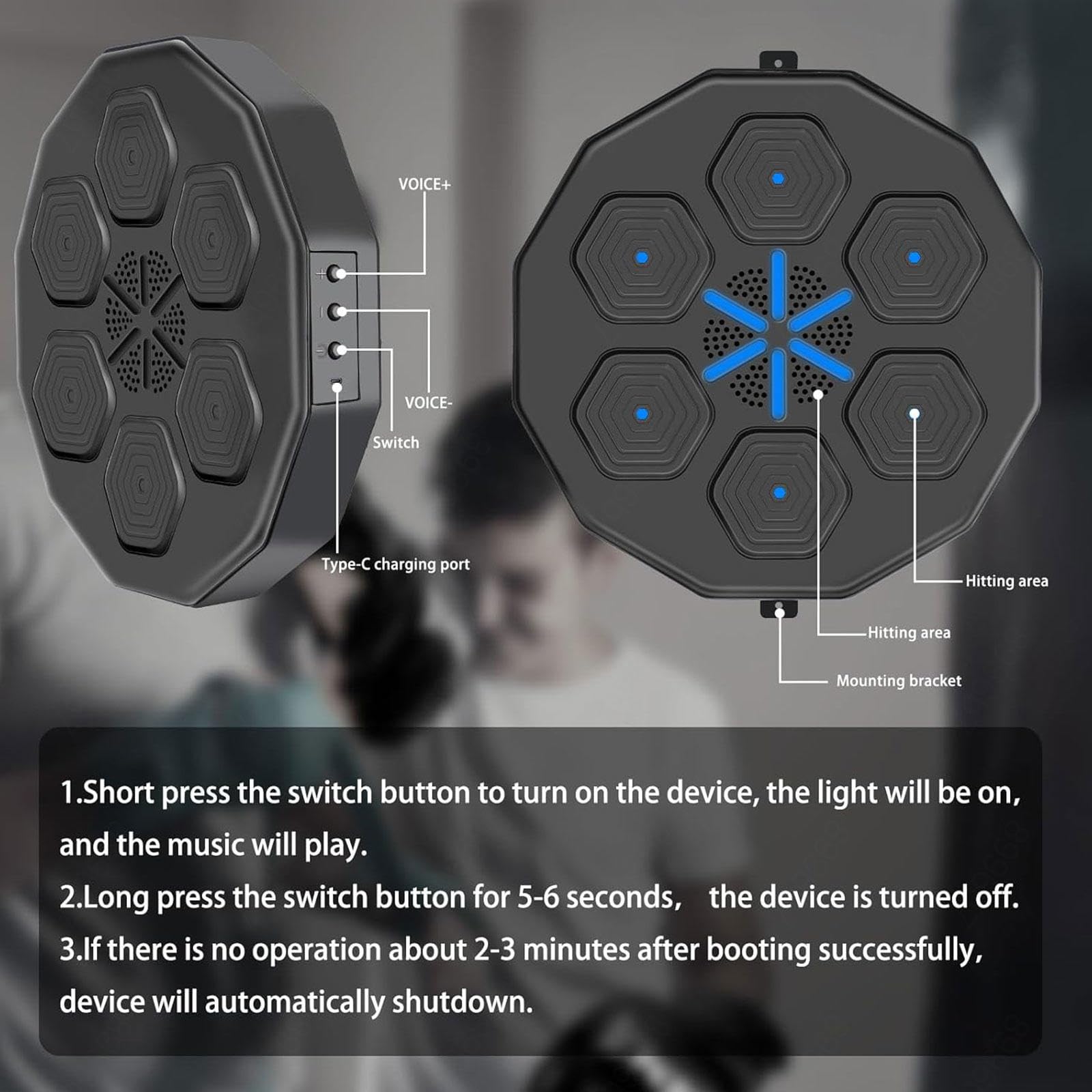 One Punch Boxing Machine avec LumièRes LED Et Musique