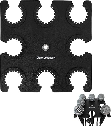 Soporte cuadrado de micrófono múltiple para cable e inalámbrico, compatible con adaptador de soporte de micrófono de 58 pulgadas 38 pulgadas para