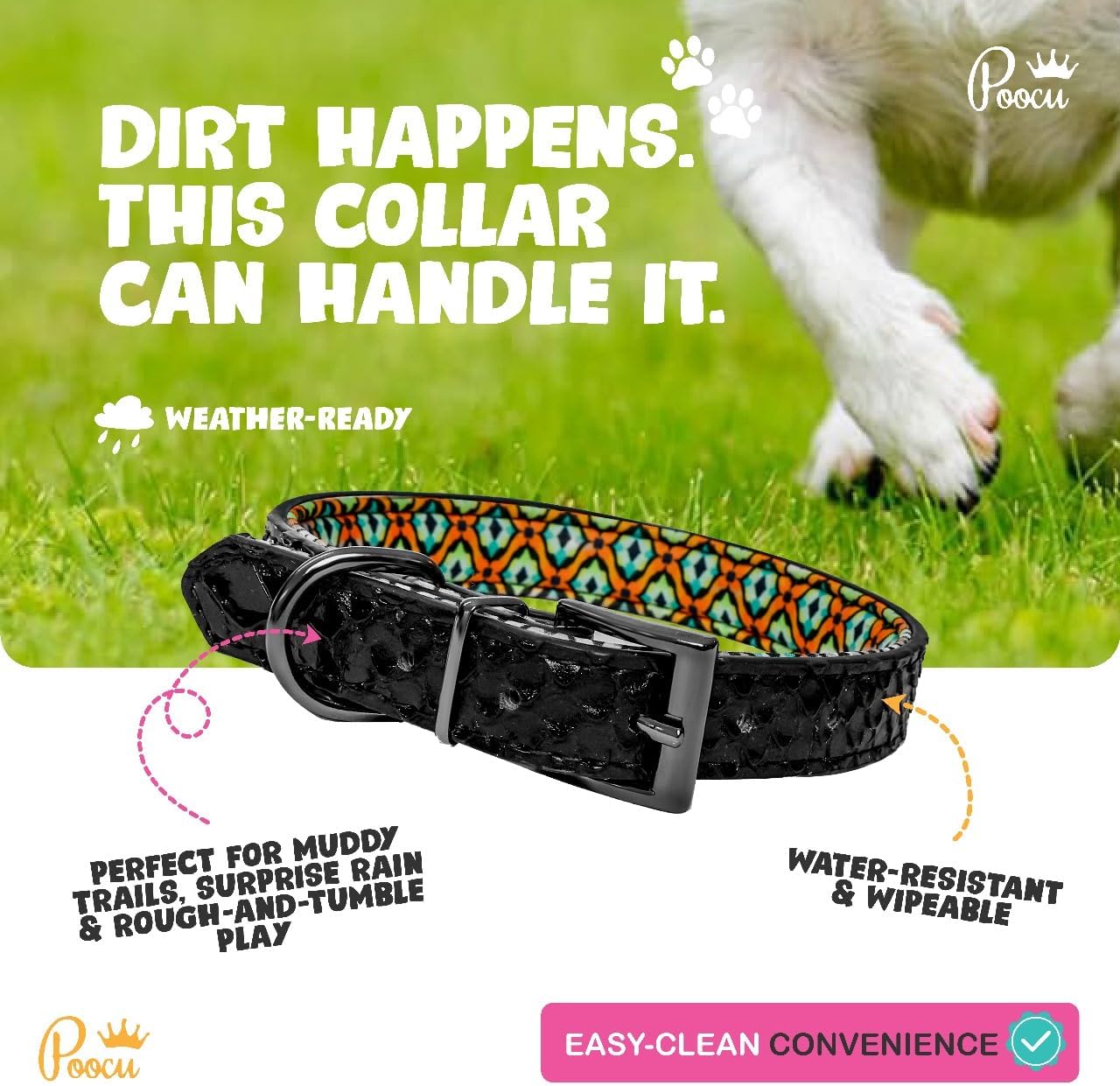 Green Plaid Dog Collar - Stylish, Durable & Comfortable Pet Accessory for Small, Medium & Large Dogs - Ideal for Training & Walking - Adjustable