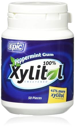 EPIC DENTAL Xylitol Gum Peppermint, 50 CT