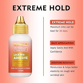 Lace Front Wig Glue Set - Waterproof With Tools, Hair Wax Stick, Remover, Edge Control Wax, Wig Band, and Dual Brush