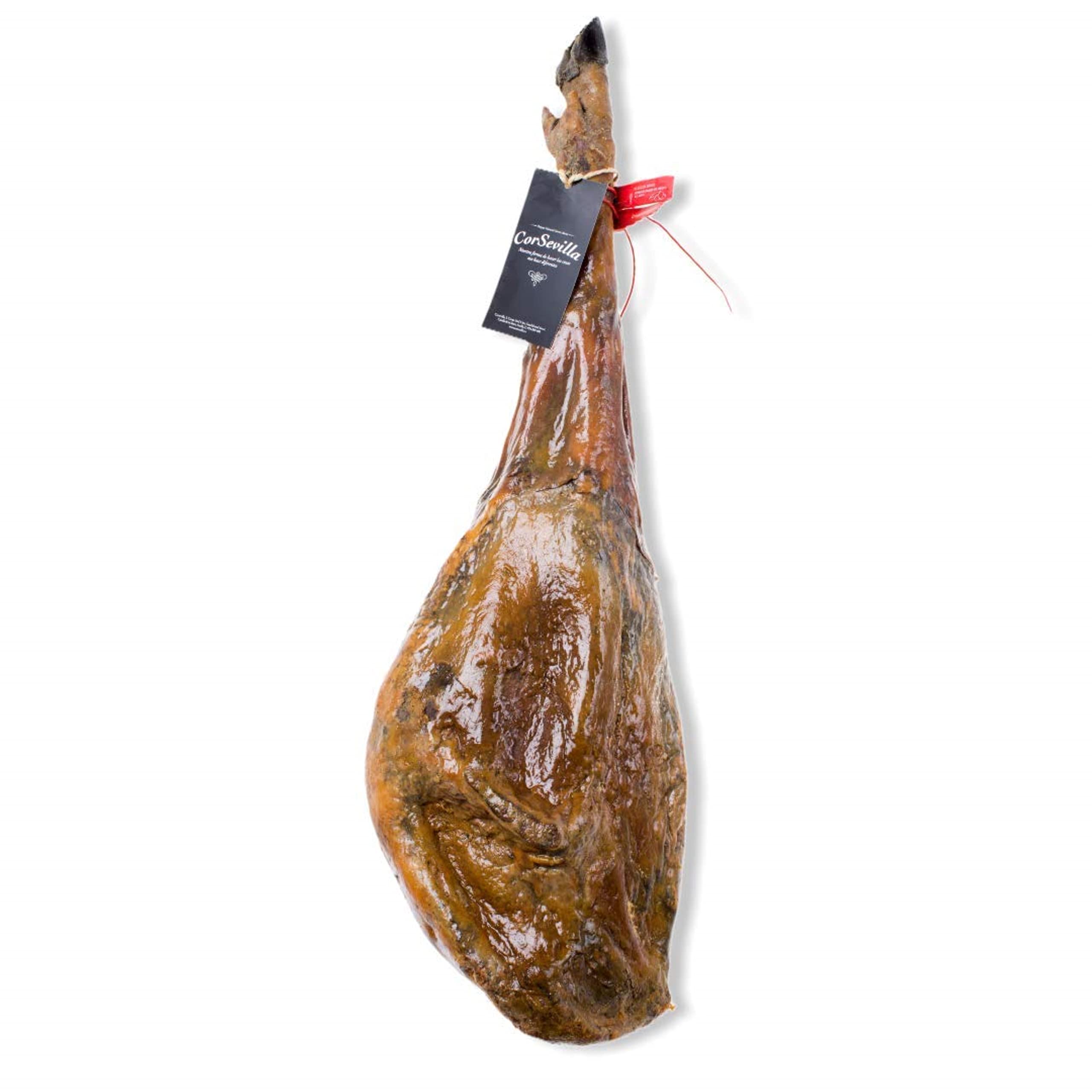 Corsevilla - Jamon de Bellota Iberico - Jamon Iberico - Jamon Iberico Bellota - Iberico de Bellota - Calidad Gourmet - Iberico Bellota - Regalo - Sin Gluten - Sin Lactosa (8 kilogramos. aprox.)