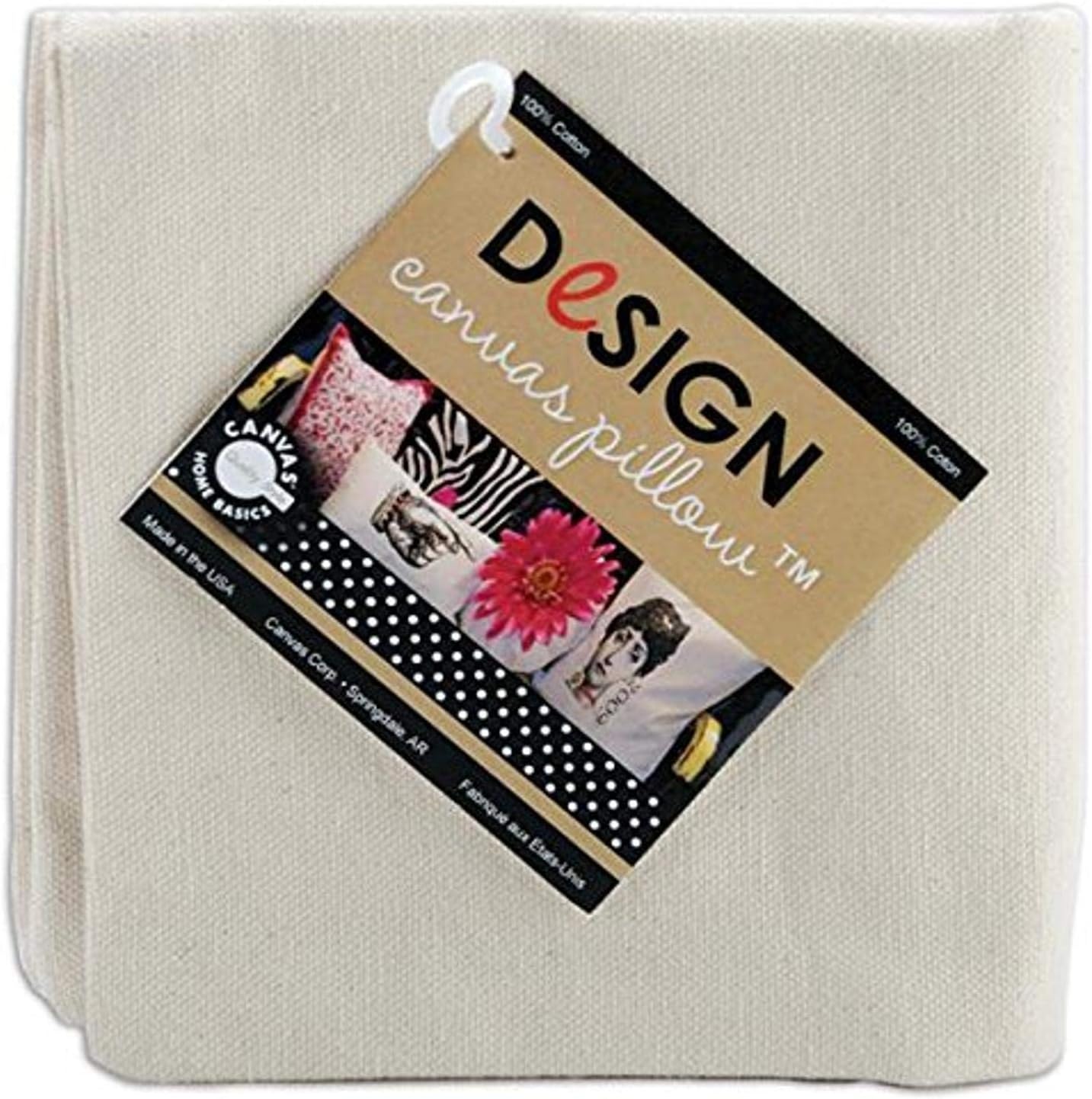 Canvas Corp Canvas Pillow Square 14-inch-Natural, Other, Multicoloured
