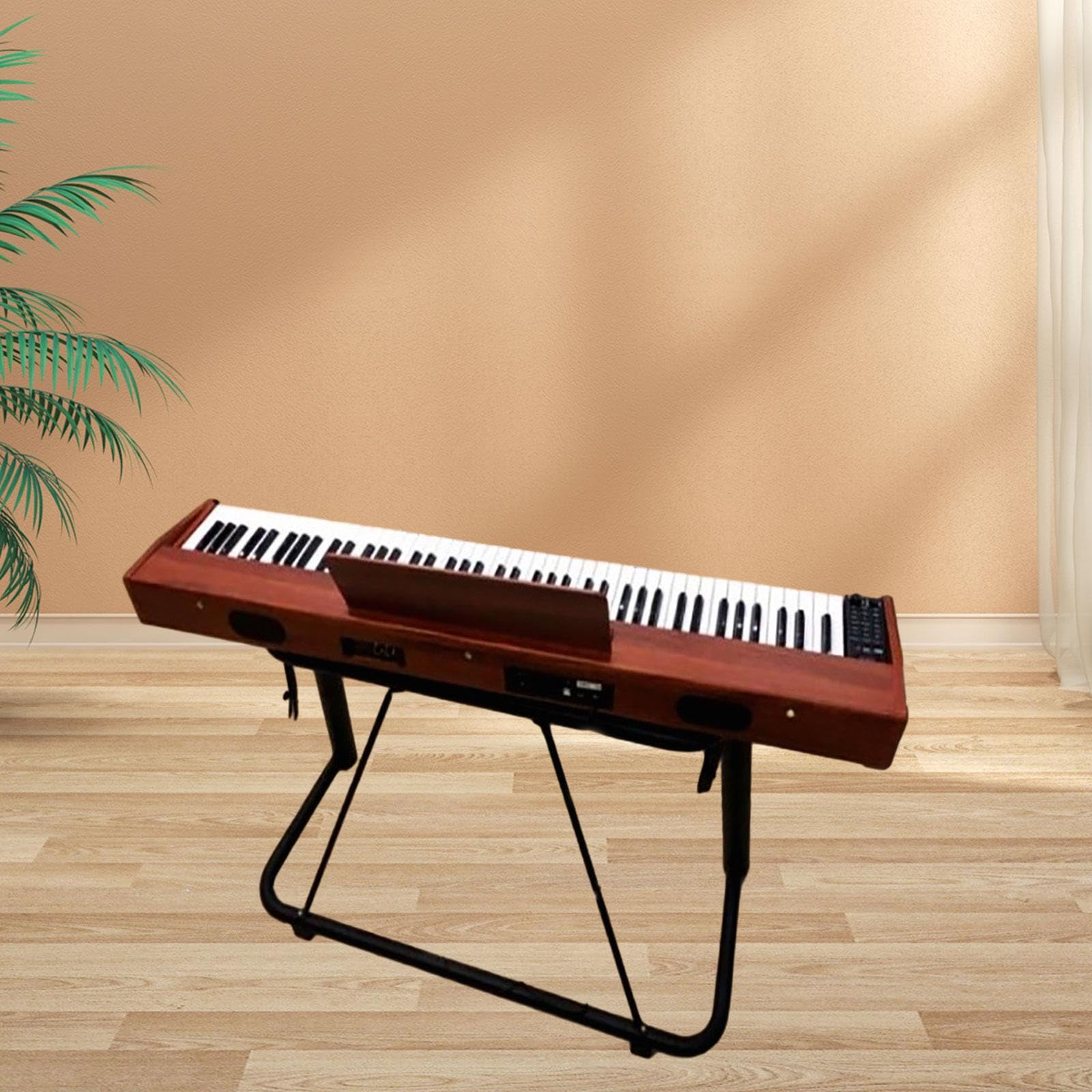Oshhni Upper tastiera a forma di tastiera, supporto per pianoforte digitale, robusto, supporto per tastiera musicale portatile porta tastiera per pianoforte