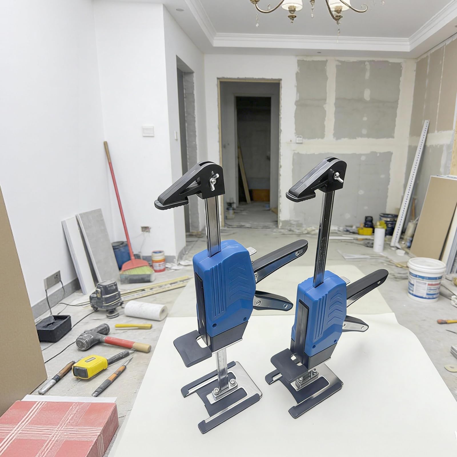 Hniuyun Cric a braccio per risparmio di manodopera, capacità 150 kg, resistente, con discesa lenta e veloce per elettrodomestici, porte, installazione di piastrelle e supporto per la lavorazione del