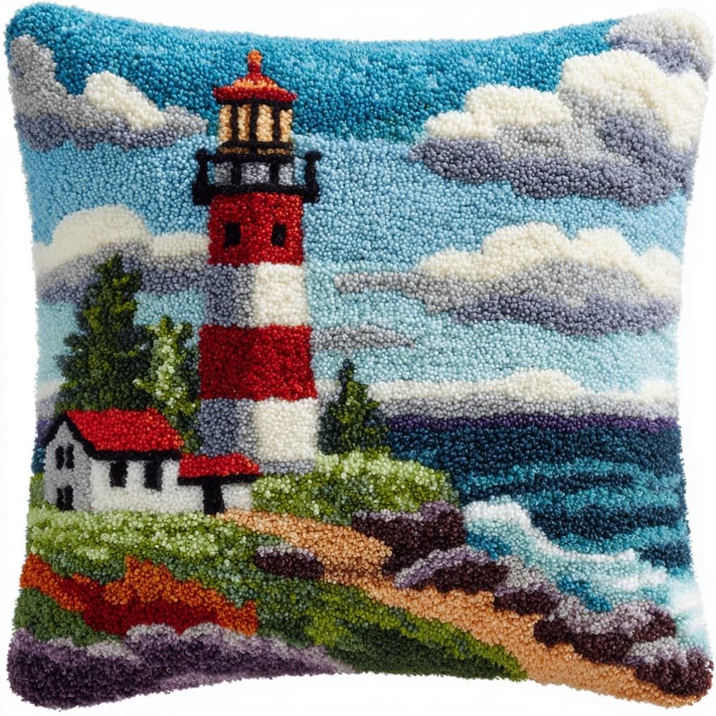 kitphoenix Latch Hook Embroidery Kits Lighthouse 43Cmx43Cm