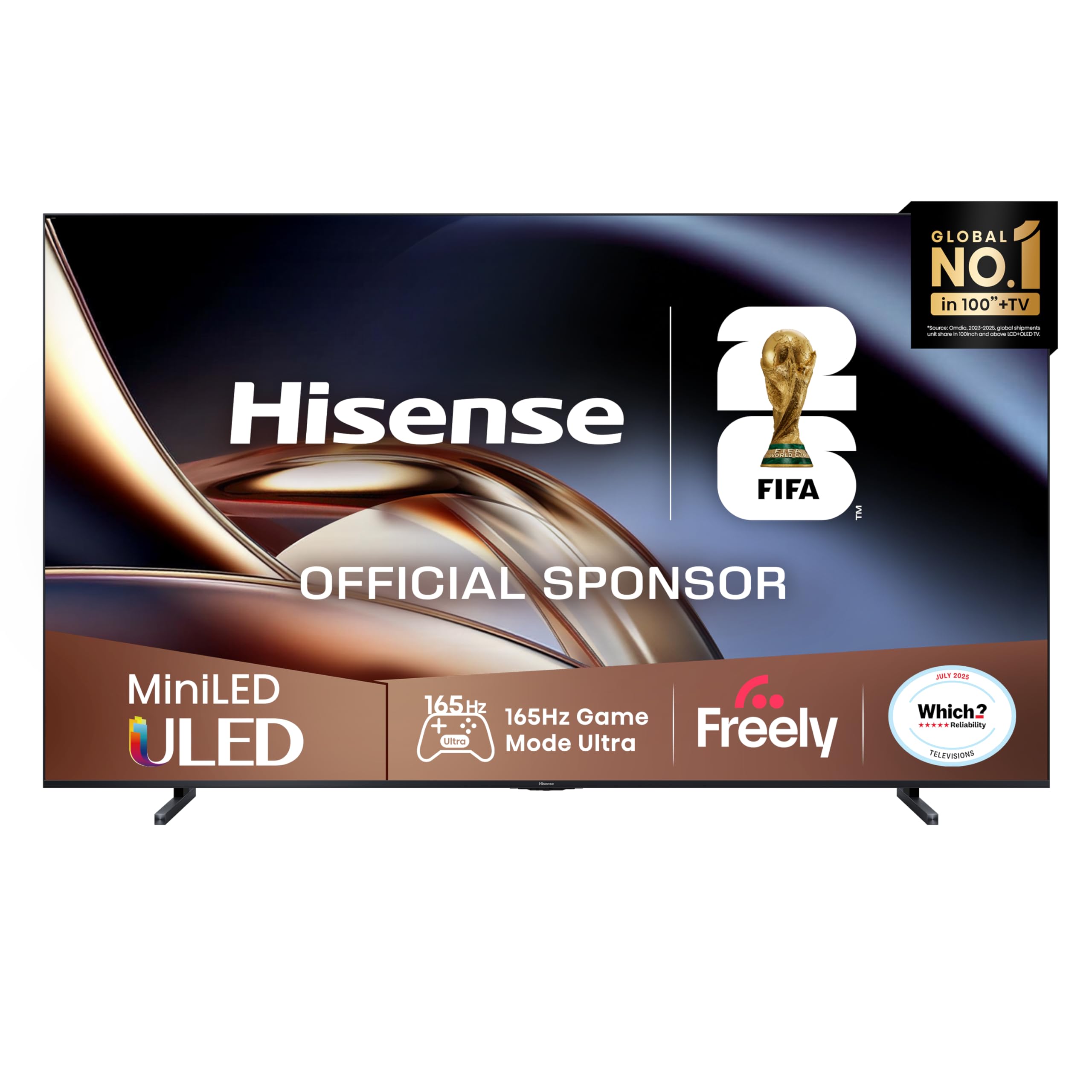Hisense 100" ULED Mini LED Smart TV 4K Ultra HD Black 100U8QTUK 100U8QTUK