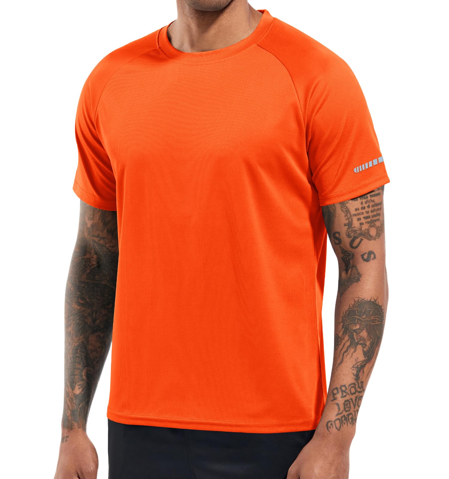 Herren Activewear T-Shirts 1/3/4/5/6er Pack | Slim Fit Sport Shirts | Atmungsaktiv, Schnelltrocknend & Leicht | mit Reflektierenden Details für Fitness, Laufen & Training