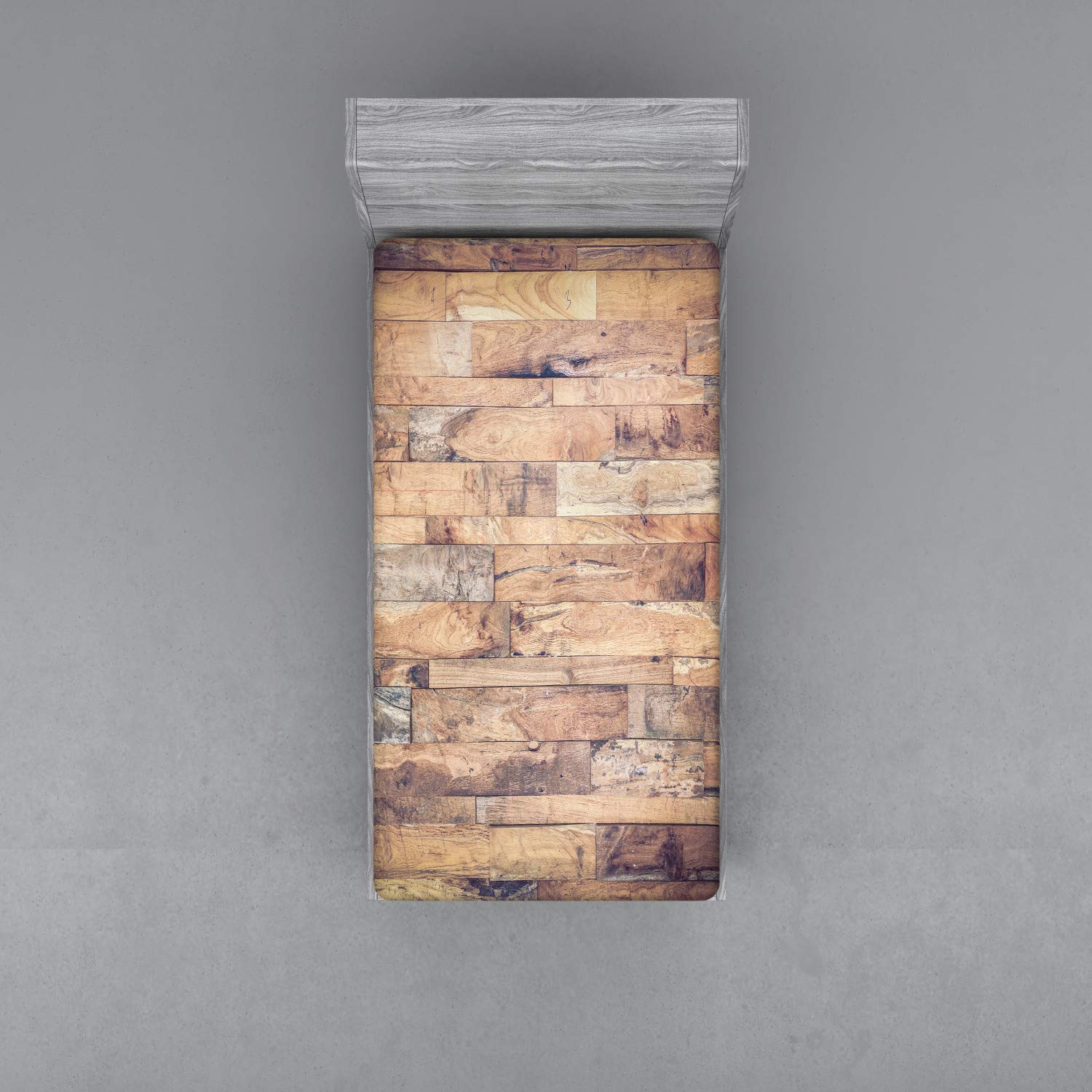 ABAKUHAUS Moderno Lenzuolo con Angoli, Limoni freschi a Righe, Comodo e Morbido Tessuto Decorativo da Letto Tasca Elastica a Tutto Tondo, 90 cm x 200 cm, Hunter Verde Indigo