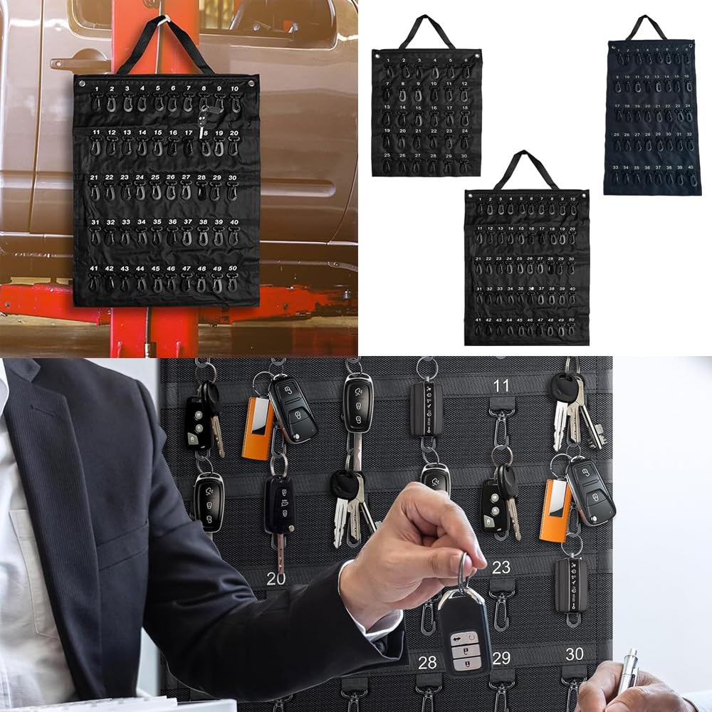 Supertool Estuche portátil enrollable para llaves, organizador de llaves, bolsa enrollable para personal de hotel, guardias de seguridad, agentes inmobiliarios, trabajadores de mantenimiento (30/40/50