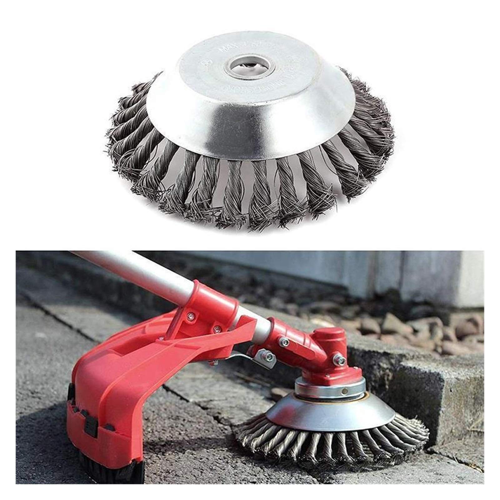 ZHANGKE CHULONG Steel Wire Wheel Garden Weed Brush Lawn Mower Grass Eater Trimmer Brush Cutter Tools Garden Grass Trimmer Head Weed Brush