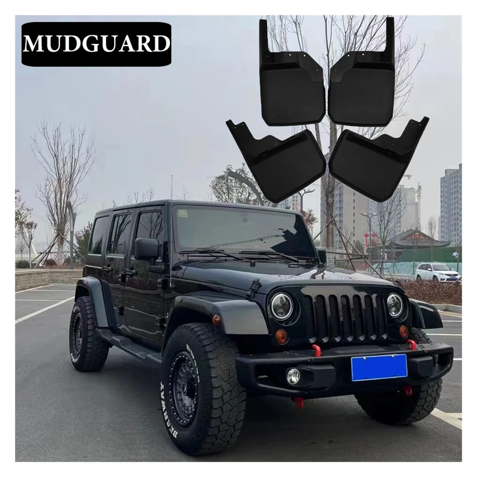 ジープJKラングラー用マッドフラップ 4枚セット ジープJKラングラー用マッドフラップ 4枚セット jeep ラングラー