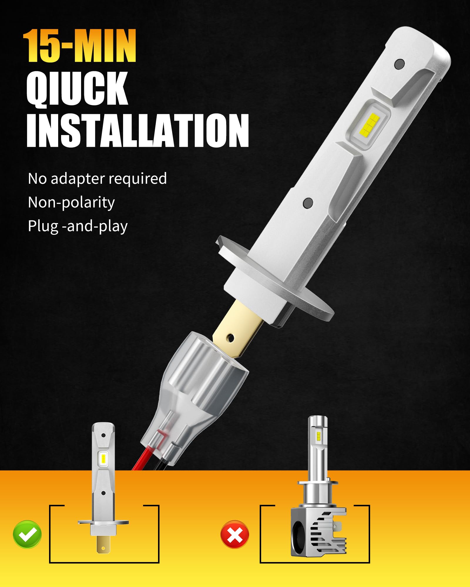 SEALIGHT Ampoules H11 H8 H16 LED Pour Feux Antibrouillard Ou