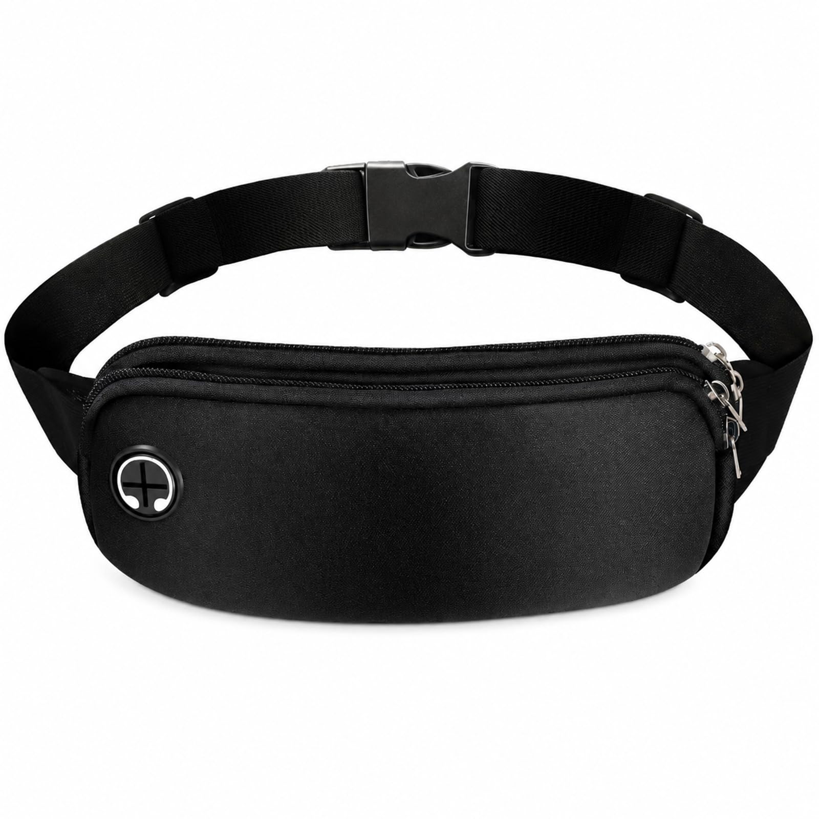 LUFFLOK Black Waterproof Bag Running Waist Pack Waterproof Bumbags