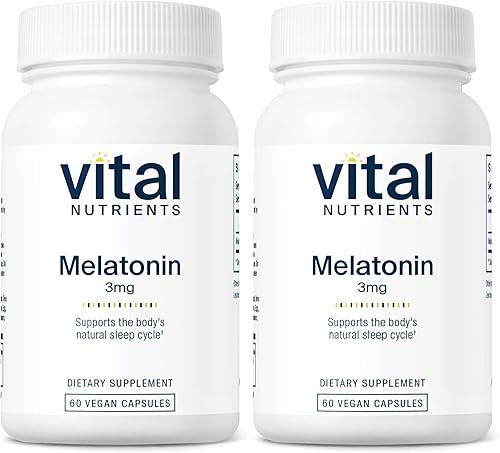 Vista 7 de Vital Nutrients Melatonina 3 mg Vegana Melatonina en dosis bajas Suplemento para dormir para apoyar el ciclo natural del sueño del cuerpo*