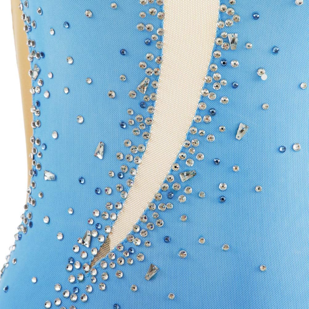 Girls' Sleeveless Ice Skating Skirt Women's Figure Skating Dress Gradient Gymnastics Performance Costumes Spandex